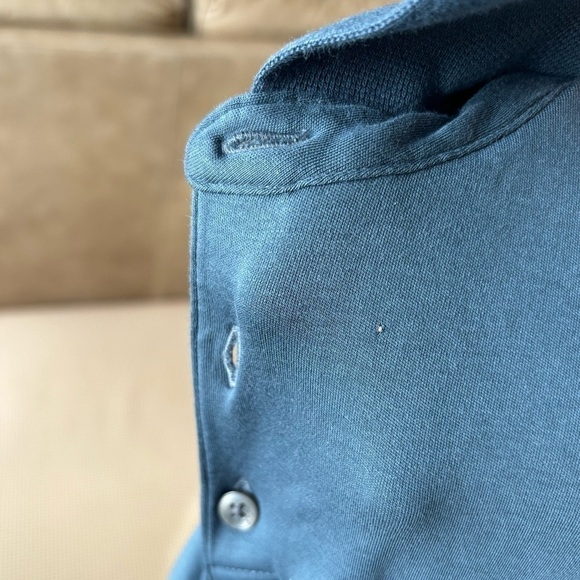 ROBERT BARAKETT THE BARAKETT LONG-SLEEVE POLO-night Teal. Size XXL - Picture 15 of 15